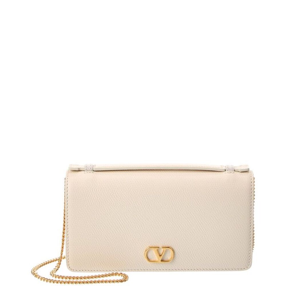 Valentino Vlogo Signature Leather Wallet On Chain